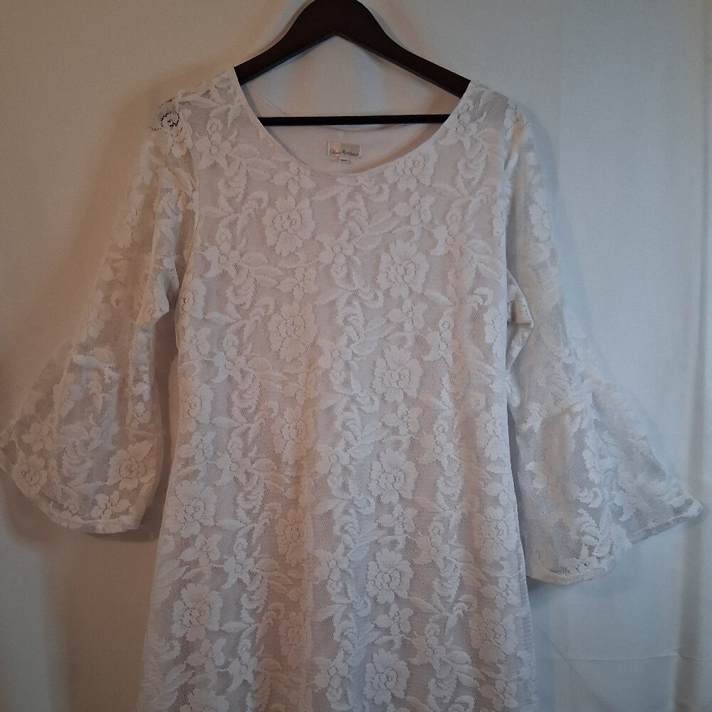 Oliva Matthews Women's White Lace Dress Size  XL